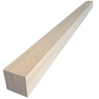 Produktbild von Kantholz - Eschenholz - 6 x 6 x 110 cm - Abgeschrägte Kanten - Für Geländer, Treppen, Möbel - Holzpfosten