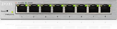 Produktbild von Zyxel GS1200-8, Managed, Gigabit Ethernet (10/100/1000), Vollduplex