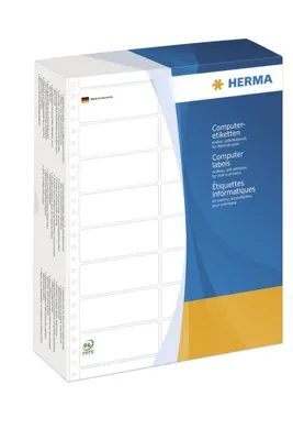 Produktbild von Computeretiketten weiß 210,82x150 mm perforiert Papier matt 1000 St.