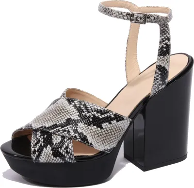 Produktbild von B1742 Damen HOGAN schwarz Eis Schuhe Sandale