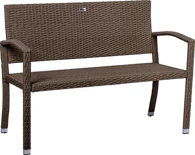 Obrázek produktu pro STILISTA Zahradní polyratanová lavička, 122 x 52 cm, krémová