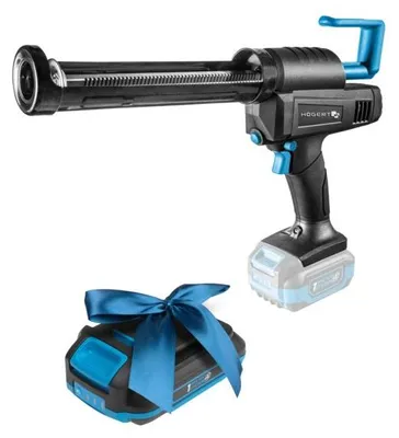 Produktbild von Akku-Kartuschenpistole 18V Högert Technik, 300 ml, 2.000 N, mit 2,0 Ah Akku – Silikonpistole OneAccuSystem
