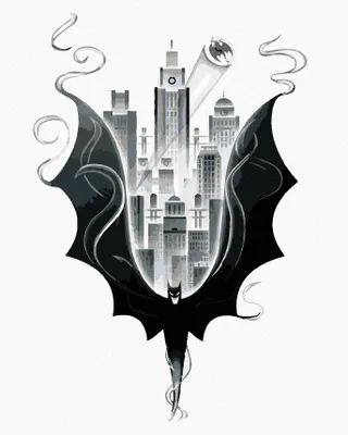 Produktbild von Zuty - Malen nach Zahlen - BATMAN IN SCHWARZ-WEISS, 40x50 cm, mit Keilrahmen (bereits gespannt)