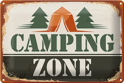 Produktbild von Blechschild Camping 30x20cm Camping Zone