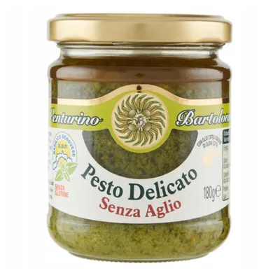 Image de Pesto au basilic sans ail, recette ancienne de Bartolomeo Venturino, 180 g