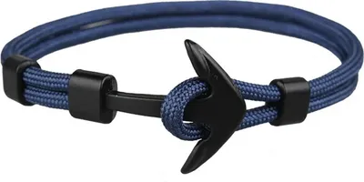 Produktbild von Stylisches Dunkelblaues Armband Rope Anchor für Abenteuerliebhaber KP33442