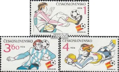 Produktbild von Briefmarken Tschechoslowakei 1982 Mi 2648-2650 (kompl.Ausg.) postfrisch Fußball