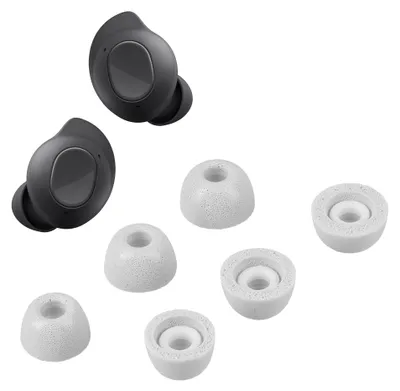 Produktbild von kwmobile 6x Aufsätze für Samsung Galaxy Buds FE Ersatz Ohrstöpsel - 3 Größen - Ear Tips für In-Ear Kopfhörer - Zubehör Ersatzpolster in Grau