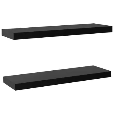 Produktbild von vidaXL Schweberegale 2 Stk. Schwarz 80x20x3,8 cm