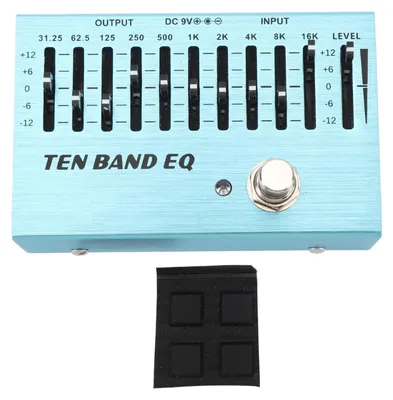 Obrázok produktu pre 10 pásmový ekvalizér Single Block gitara basgitara Mini ekvalizér efektový pedál s True Bypass hliníkovým telom ovládačom DC9V