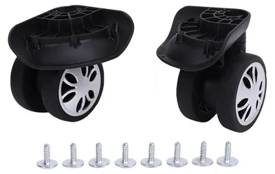 Produktbild von 1 Paar Gepäck-Koffer-Räder ABS Silent Universal Travel Ersatzrollen für DIY-Reparatur