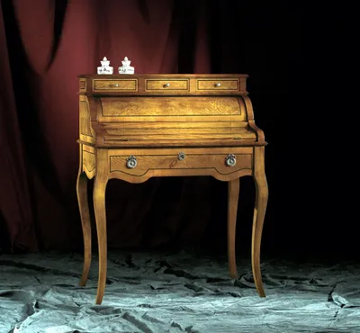 Produktbild von Tische Schreibtisch Büro Tisch Edle Holz Barock Rokoko Antik Stil Möbel Luxus