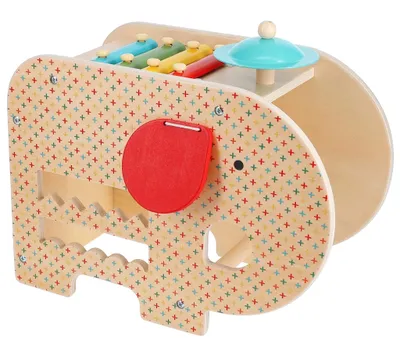 Produktbild von Holzspielzeug Elefant, 5-in-1 Musikspielzeug