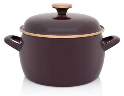 Produktbild von Metalac Bordeaux Emaliert Topf Induktion 20 cm 4,2 L Bordeaux