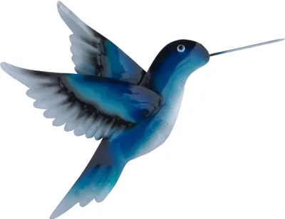 Produktbild von Wanddeko Vogel Kolibri Ziervogel Metall Deko Hänger Figur Skulptur Wandbild Eule