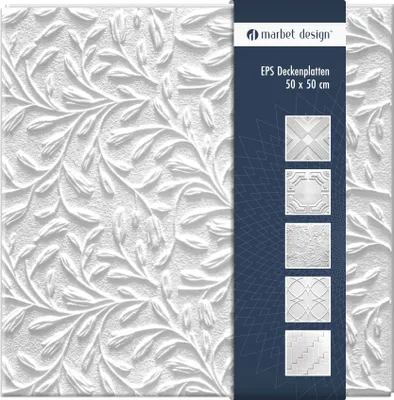 Produktbild von Deckenplatten aus Styropor EPS - Deckenpaneele leicht & robust im modernen Design - (2QM Sparpaket WIOSNA 50x50cm) Verkleidung Deckenplatten Decke