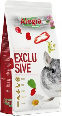 Zdjęcie produktu dla Alegia - Exclusive Szynszyl - pełnowartościowy pokarm 700g Alegia