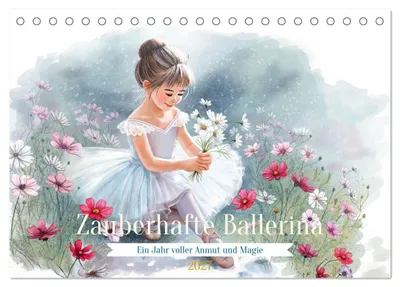 Produktbild von Zauberhafte Ballerina (Tischkalender 2027 DIN A5 quer), CALVENDO Monatskalender