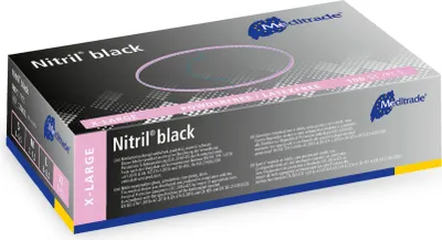 Produktbild von Meditrade - Einmalhandschuhe Nitril black - Größe XL - 10x100Stk.