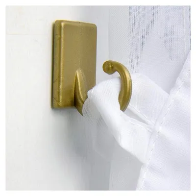 Produktbild von Raffhaken 2er Set in Gold, Selbstklebende Wandhalter