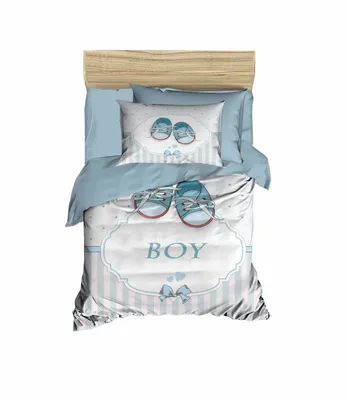 Produktbild von L'Essentiel Linge de Maison, PH110, Baby-Bettbezug-Set, Blau, 100 x 150 cm