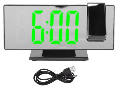 Produktbild von Projektions-Digitalwecker, automatische Dimmung, LED-Spiegelbildschirm, elektronisch, für Schlafzimmer