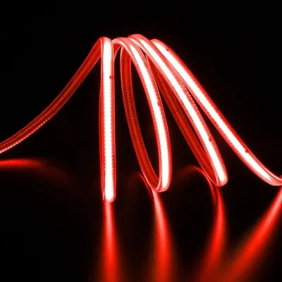 Produktbild von LED-Streifen, COB-Technologie, 25 Meter, AC 296 LED pro Meter, 220V, 10W pro Meter, IP65 Schutzart - Rot - Rot