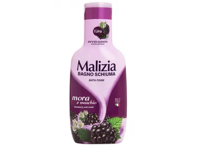 Obrázek produktu pro Malizia Obalující koupelová tekutina - Ostružina a pižmo 1 l