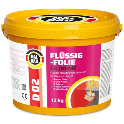 Produktbild von Flüssigfolie Außen 12Kg Wasserdicht Abdichtfolie Dichtmasse Balkon Dusche Bad D02