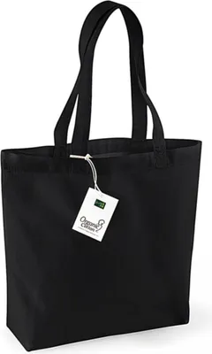 Produktbild von Westford Mill W180 | Organic Baumwolle Shopper 32 x 35 x 12 cm - Farbe: Black - Größe: One Size