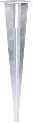 Produktbild von Alberts 658601 Einschlag-Bodenhülse, für Stahlrohr-Zaunpfosten, feuerverzinkt, Länge 500 mm, für Pfosten-Ø 34 mm
