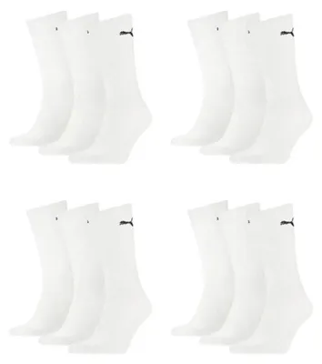 Obrázok produktu pre Puma športové ponožky Regular Crew, balenie 12 párov, biela: veľkosť 35-38