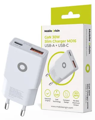 Obrázek produktu pro Mobile Origin MO-GAN30W-MO16, Vnitřní, USB, Bílá