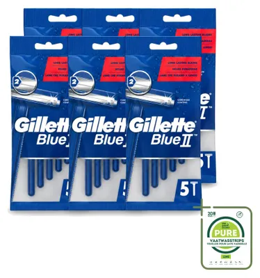 Zdjęcie produktu dla 6 sztuk maszynek do golenia jednorazowych Gillette Blue II - opakowanie zbiorcze