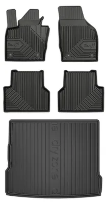 Produktbild von Gummimatten + Kofferraumwanne für Audi Q3 I 2011-2018 (SUV, oberer Ladeboden) – Schwarz, passgenau – Wielganizator