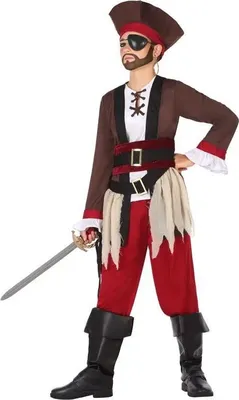 Obrázok produktu pre Atosa Kinderpiratenkostüm Rot 10-12 rokov Rot 10-12 rokov