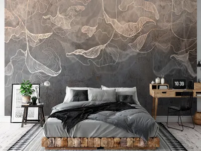 Produktbild von Vlies Fototapete Blätter 400x280 cm Tapeten Wandtapete XXL Natur Pflanze Botanik wie gemalt b-A-10366-a-a