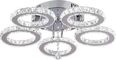 Produktbild von Kronleuchter, LED-Lichtquelle, intelligente Dimmfunktion, 5 Ringe, RC-Dimmung