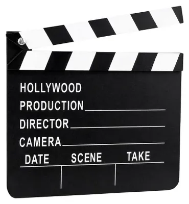 Productafbeelding van Filmklapper - Ca. 18 x 20 cm - Carnaval en themafeesten - Kostuumaccessoire regisseur