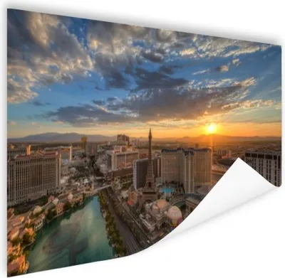 Produktbild von MuchoWow® Poster Sonnenaufgang - Las Vegas - Stadt 180x120 cm - Fotoplakat
