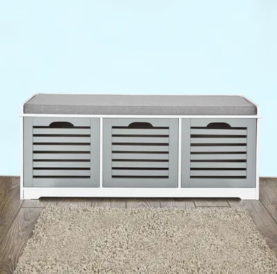 Produktbild von SoBuy® Schuhbank,Sitzbank,Schuhregal,Schuhschrank,Schuhtruhe,Sitzkommod FSR23-HG