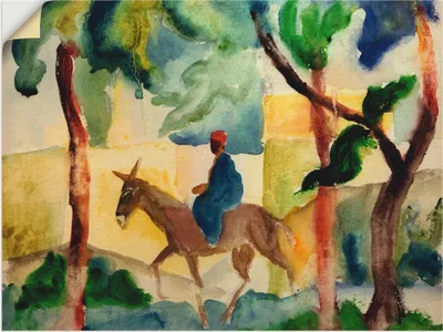 Produktbild von ARTland Wandbild, selbstklebend Eselsreiter Größe: 60x45 cm