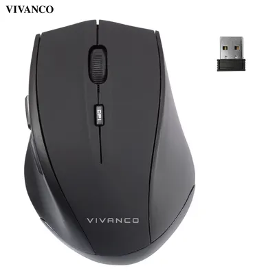 Produktbild von ViVanco™IT-MS RFL 1600, rechts, Laser, RF Wireless, 1600 DPI, Schwarz