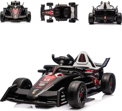 Obrázek produktu pro Chipolino dětské elektrické závodní auto Formula E Porsche na dálkové ovládání klakson hudba černá