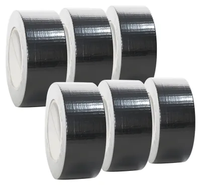 Produktbild von 6 Rollen selmundo 6446, Gewebeband, schwarz, 50mm x 50m schwarz