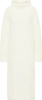 Produktbild von Damska Dzianinowa sukienka midi z długim rękawem RISA - biały RISA damen midikleid aus strick - weiss, XL/XXL