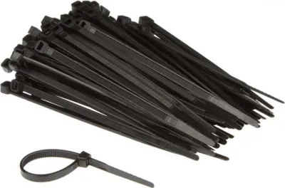 Produktbild von Perel Kabelbinder Nylon schwarz, 100 Stück, Kabelbinder 120 x 4,6 mm, UV-beständig,