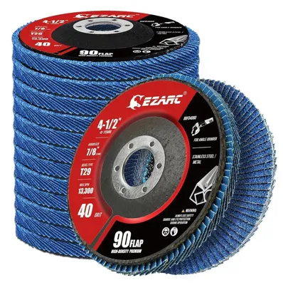 Obrázok produktu pre Brúsne kotúče 115 mm, zirkónoxid, zrniteľnosť 40, typ 29, 12 kusov, vhodné pre uhlové brúsky