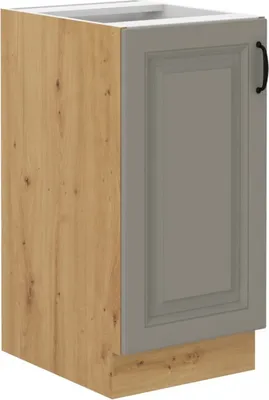 Immagine prodotto di Armadietto inferiore ad anta singola SOPHIA - larghezza 40 cm, grigio chiaro / rovere artisan