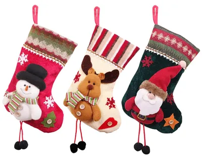 Weihnachtsstrümpfe Set 3er-Pack – Xmas Socken, Rentier, Schneemann